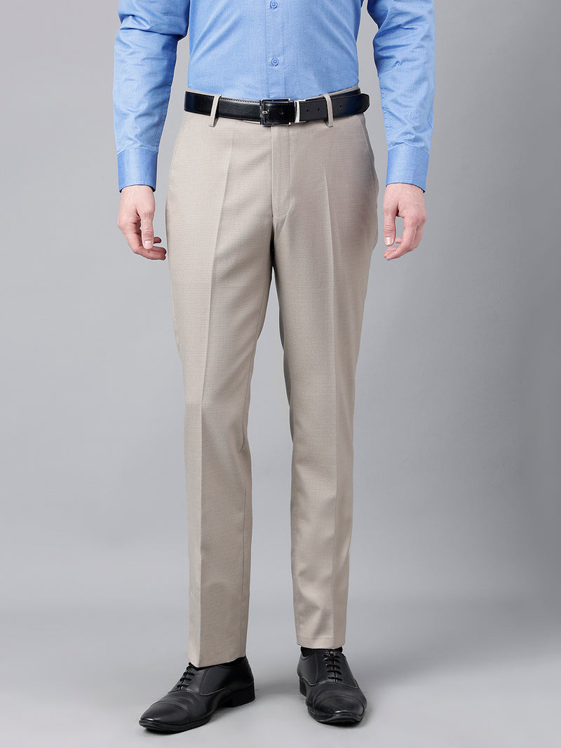 Buy John Players Beige Formal Trousers - Trousers for Men 1144667 | Myntra